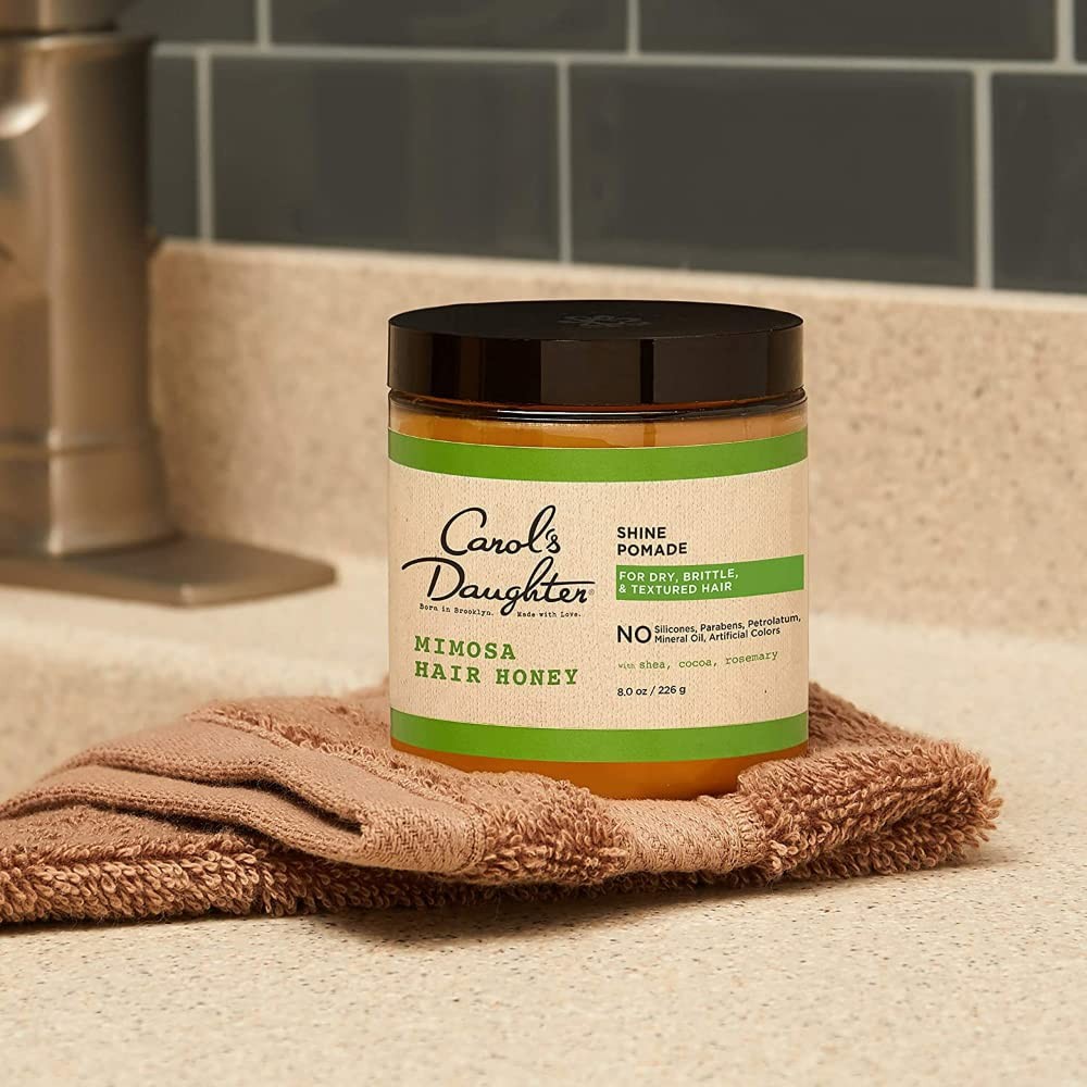 Carol's Daughter Mimosa Hair Honey Shine Pomade For Curly, Damaged, Natural Hair - Hair Gel Moisturizer with Shea Butter, Rosemary, & Cocoa Butter to Help Edge Control