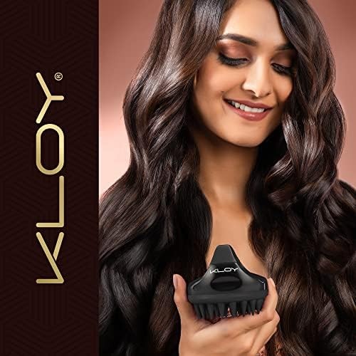 Kloy Hair Scalp Massager Shampoo Brush With Soft Silicone Bristles- Black