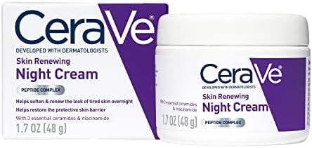 Unlock Radiant Skin with CeraVe Skin Renewing Night Cream: A Niacinamide, Peptide Complex, and Hyaluronic Acid Powerhouse